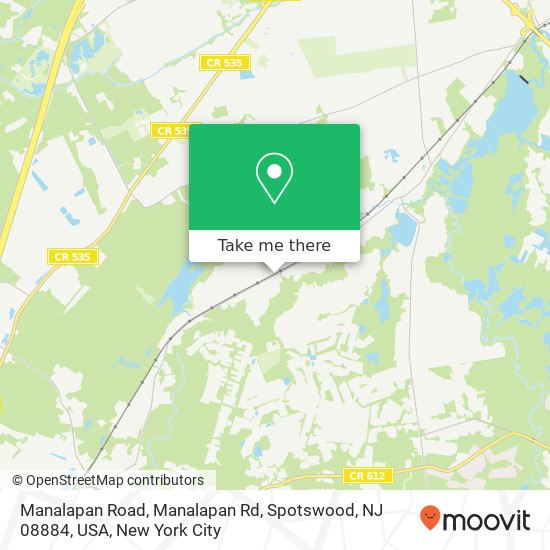 Mapa de Manalapan Road, Manalapan Rd, Spotswood, NJ 08884, USA