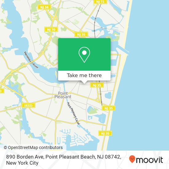 890 Borden Ave, Point Pleasant Beach, NJ 08742 map