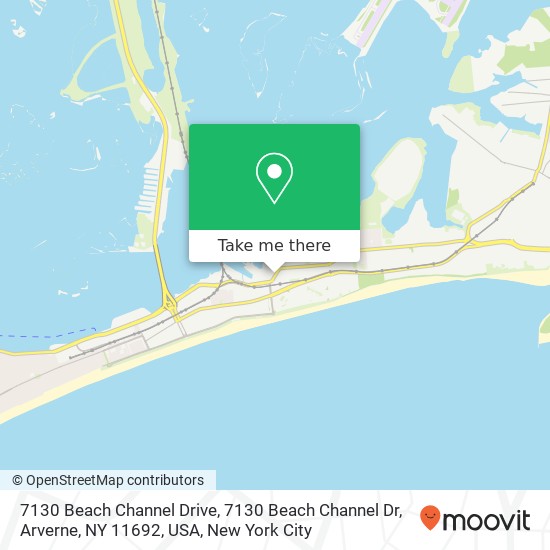 Mapa de 7130 Beach Channel Drive, 7130 Beach Channel Dr, Arverne, NY 11692, USA