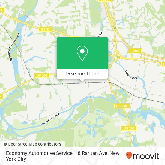 Mapa de Economy Automotive Service, 18 Raritan Ave