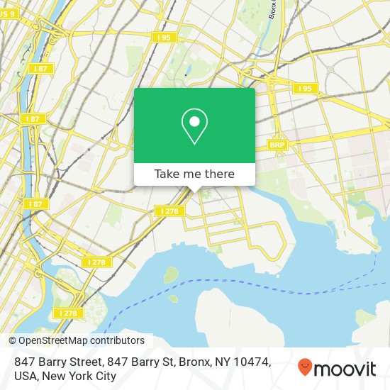 847 Barry Street, 847 Barry St, Bronx, NY 10474, USA map