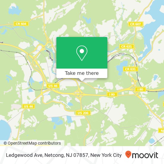 Mapa de Ledgewood Ave, Netcong, NJ 07857