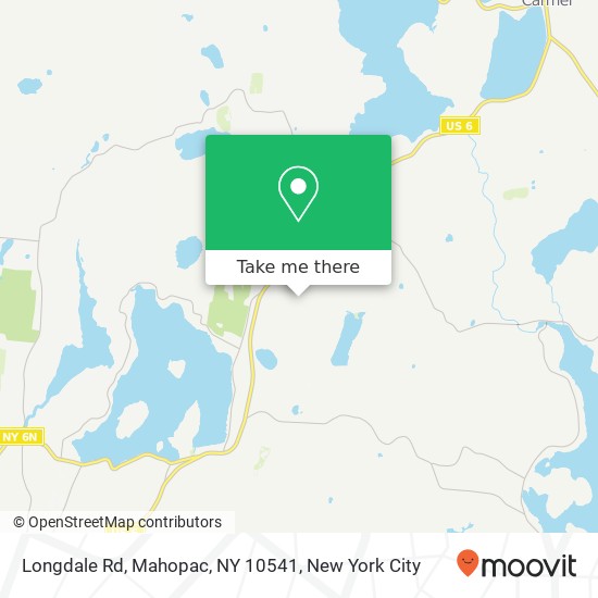 Mapa de Longdale Rd, Mahopac, NY 10541