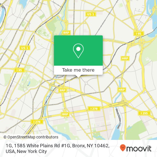 Mapa de 1G, 1585 White Plains Rd #1G, Bronx, NY 10462, USA