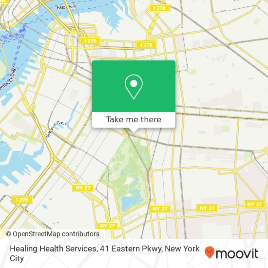 Mapa de Healing Health Services, 41 Eastern Pkwy