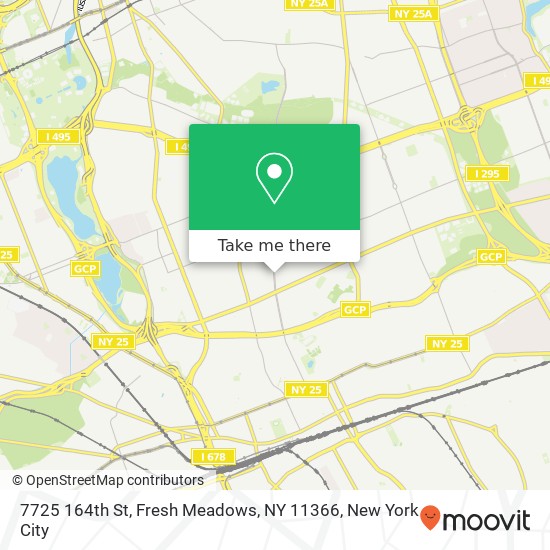 Mapa de 7725 164th St, Fresh Meadows, NY 11366