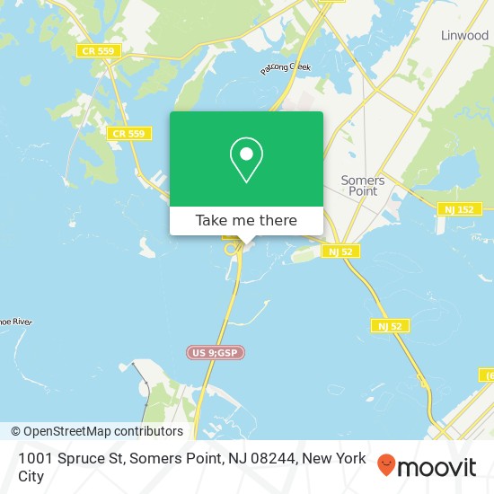 1001 Spruce St, Somers Point, NJ 08244 map