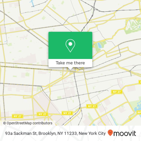 Mapa de 93a Sackman St, Brooklyn, NY 11233