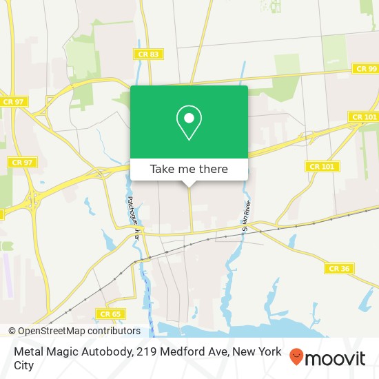 Mapa de Metal Magic Autobody, 219 Medford Ave