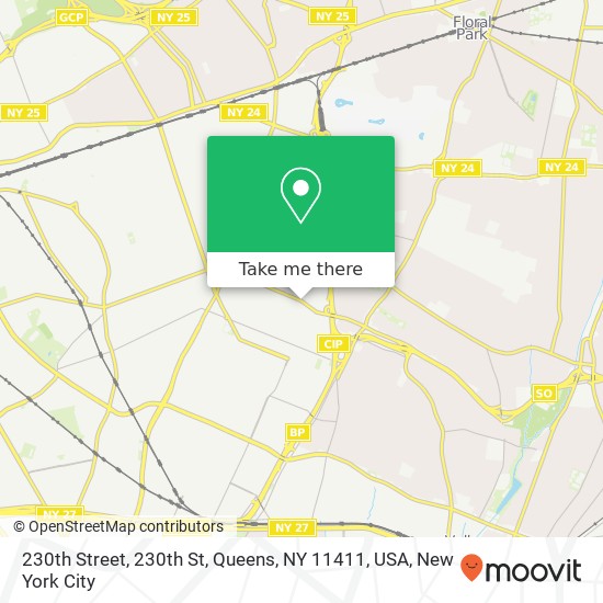 Mapa de 230th Street, 230th St, Queens, NY 11411, USA