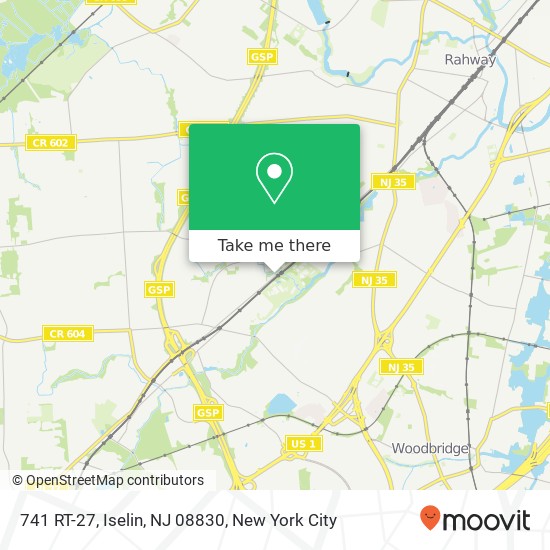 Mapa de 741 RT-27, Iselin, NJ 08830