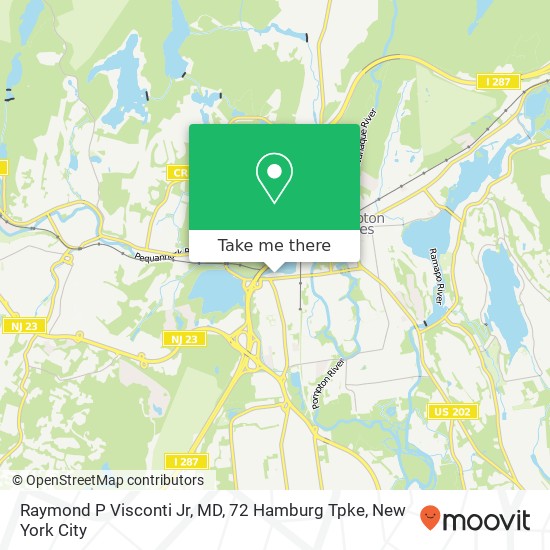 Mapa de Raymond P Visconti Jr, MD, 72 Hamburg Tpke