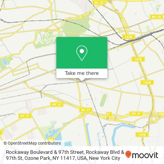 Rockaway Boulevard & 97th Street, Rockaway Blvd & 97th St, Ozone Park, NY 11417, USA map