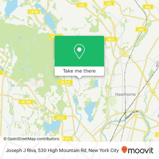 Joseph J Riva, 530 High Mountain Rd map