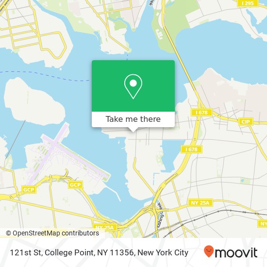 Mapa de 121st St, College Point, NY 11356