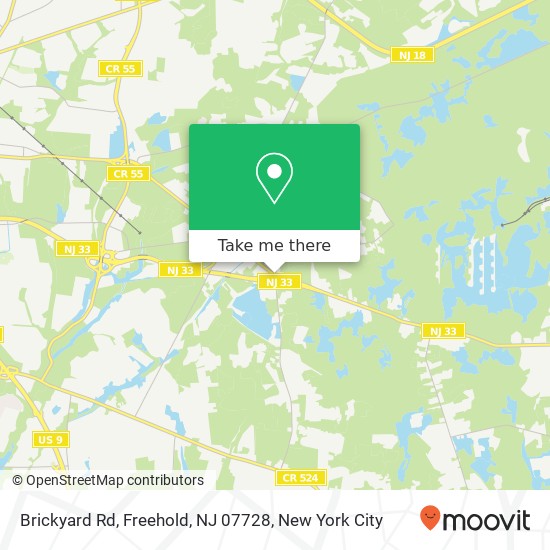 Mapa de Brickyard Rd, Freehold, NJ 07728