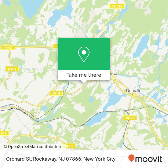 Mapa de Orchard St, Rockaway, NJ 07866