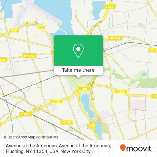 Avenue of the Americas, Avenue of the Americas, Flushing, NY 11354, USA map