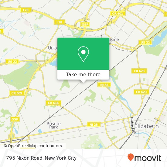 795 Nixon Road, 795 Nixon Rd, Union, NJ 07083, USA map