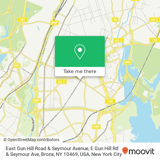 Mapa de East Gun Hill Road & Seymour Avenue, E Gun Hill Rd & Seymour Ave, Bronx, NY 10469, USA
