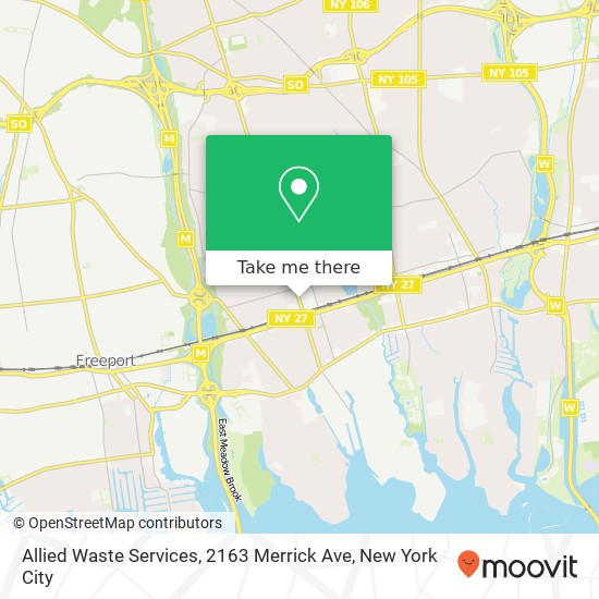 Mapa de Allied Waste Services, 2163 Merrick Ave