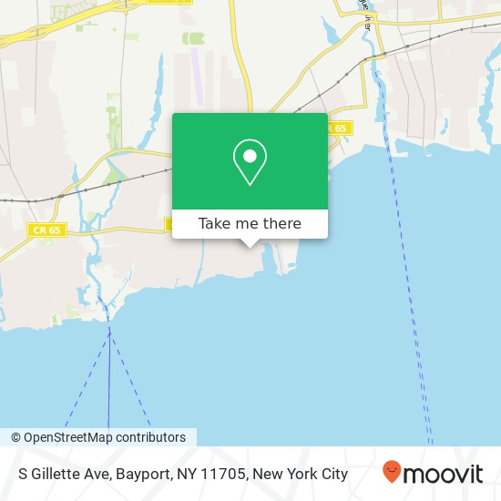 Mapa de S Gillette Ave, Bayport, NY 11705