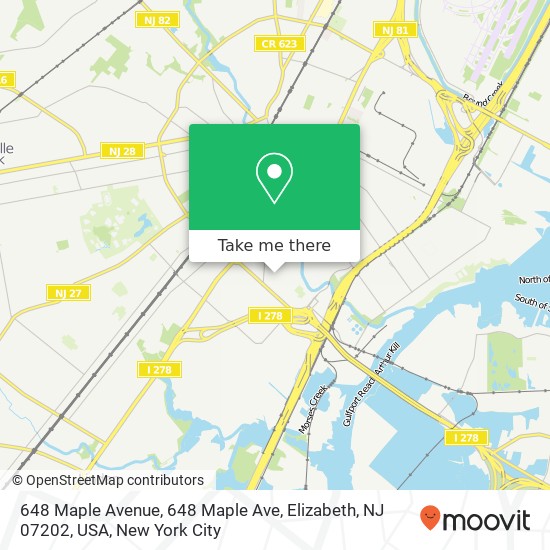 648 Maple Avenue, 648 Maple Ave, Elizabeth, NJ 07202, USA map