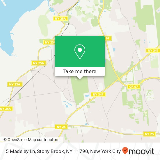 Mapa de 5 Madeley Ln, Stony Brook, NY 11790