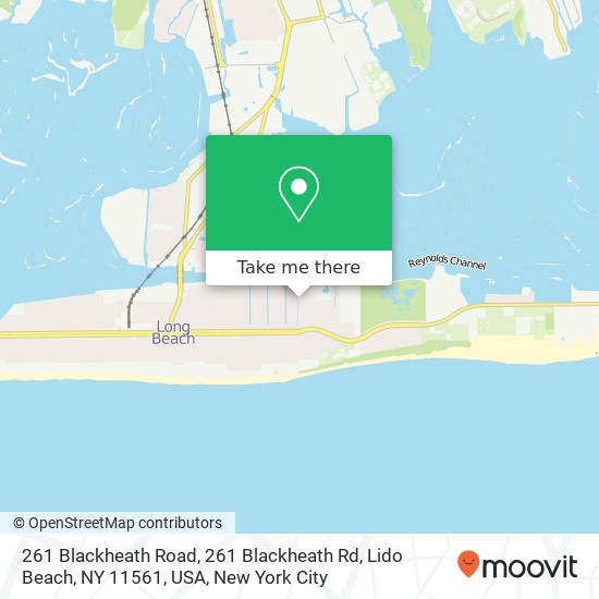 Mapa de 261 Blackheath Road, 261 Blackheath Rd, Lido Beach, NY 11561, USA