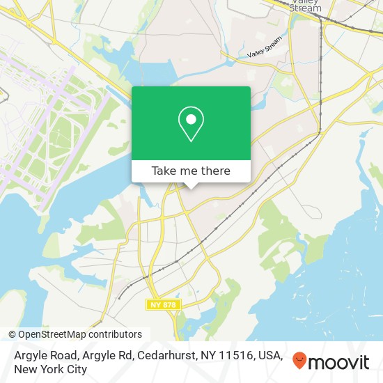 Mapa de Argyle Road, Argyle Rd, Cedarhurst, NY 11516, USA