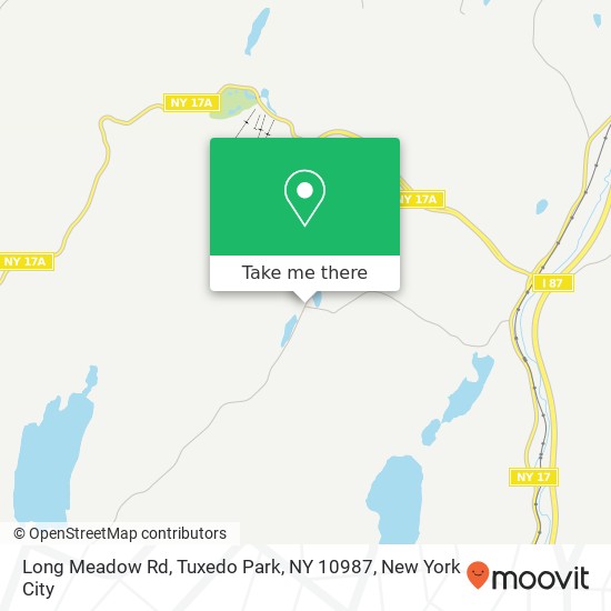 Mapa de Long Meadow Rd, Tuxedo Park, NY 10987