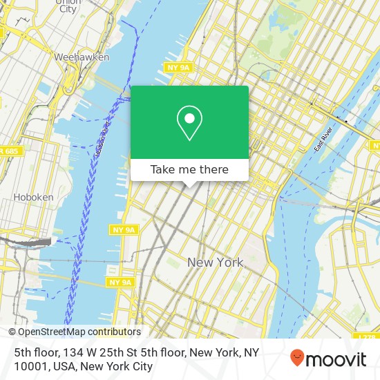 5th floor, 134 W 25th St 5th floor, New York, NY 10001, USA map