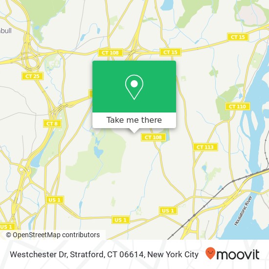 Mapa de Westchester Dr, Stratford, CT 06614