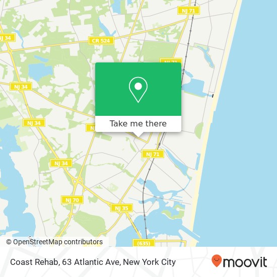 Mapa de Coast Rehab, 63 Atlantic Ave