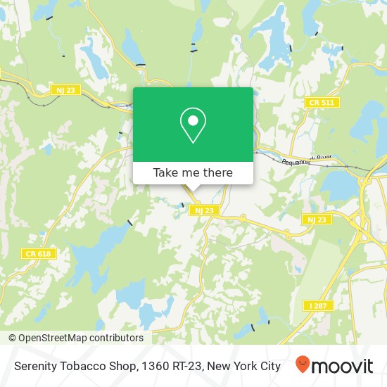 Mapa de Serenity Tobacco Shop, 1360 RT-23