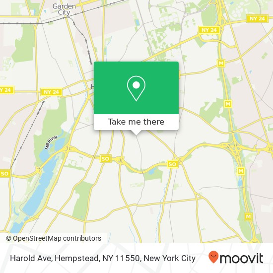 Mapa de Harold Ave, Hempstead, NY 11550