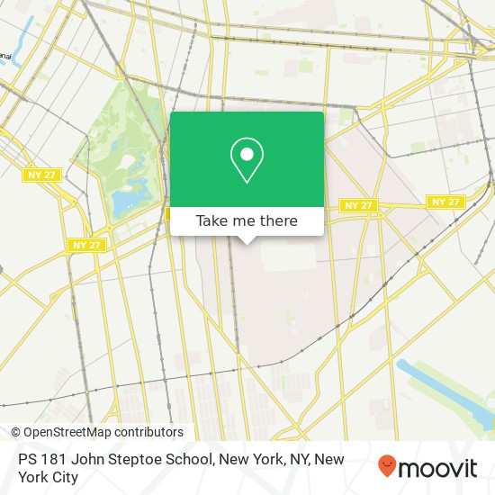 Mapa de PS 181 John Steptoe School, New York, NY