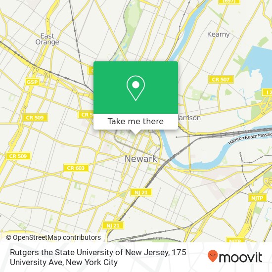 Rutgers the State University of New Jersey, 175 University Ave map