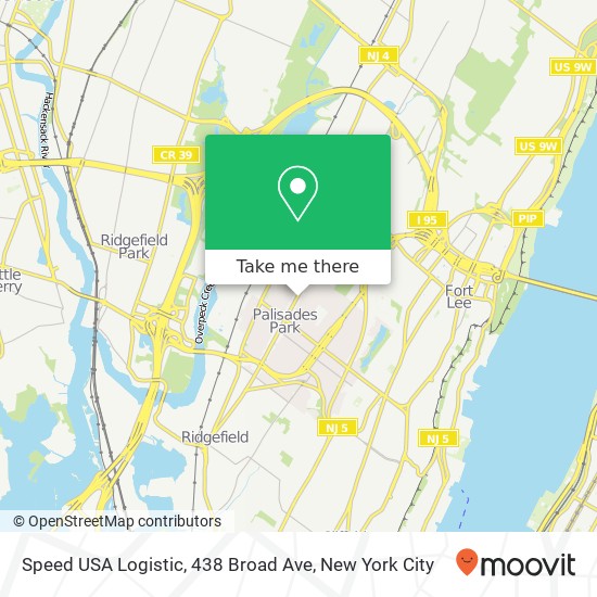 Mapa de Speed USA Logistic, 438 Broad Ave
