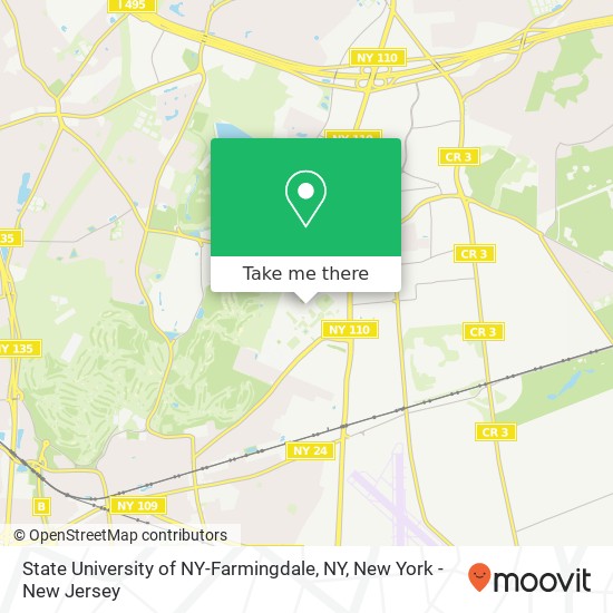 Mapa de State University of NY-Farmingdale, NY