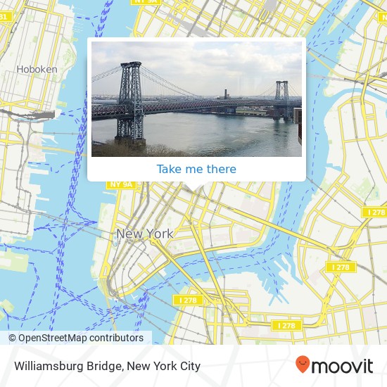 Williamsburg Bridge map