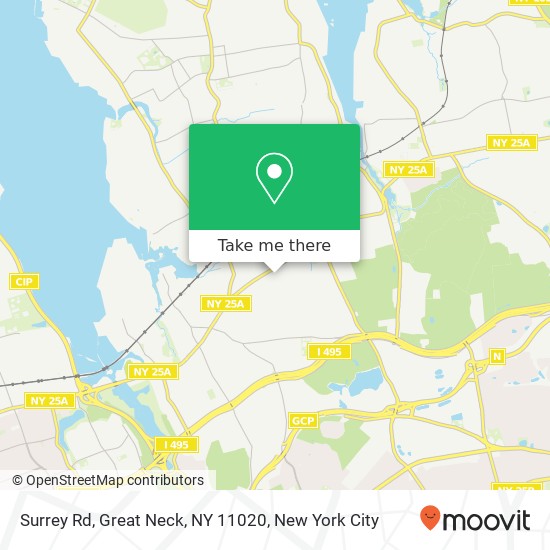 Surrey Rd, Great Neck, NY 11020 map