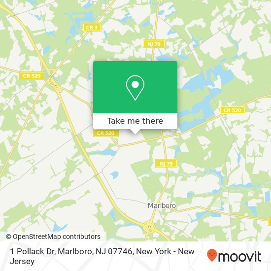 Mapa de 1 Pollack Dr, Marlboro, NJ 07746
