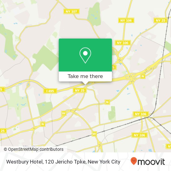 Mapa de Westbury Hotel, 120 Jericho Tpke