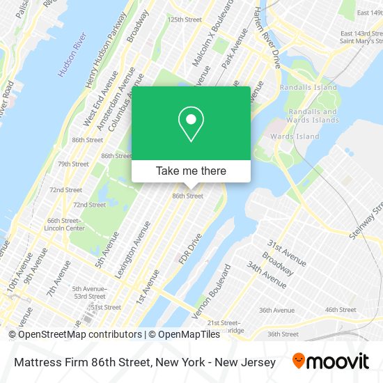 Mapa de Mattress Firm 86th Street