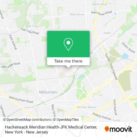 Mapa de Hackensack Meridian Health-JFK Medical Center