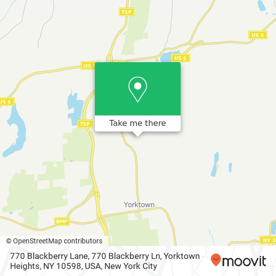 Mapa de 770 Blackberry Lane, 770 Blackberry Ln, Yorktown Heights, NY 10598, USA