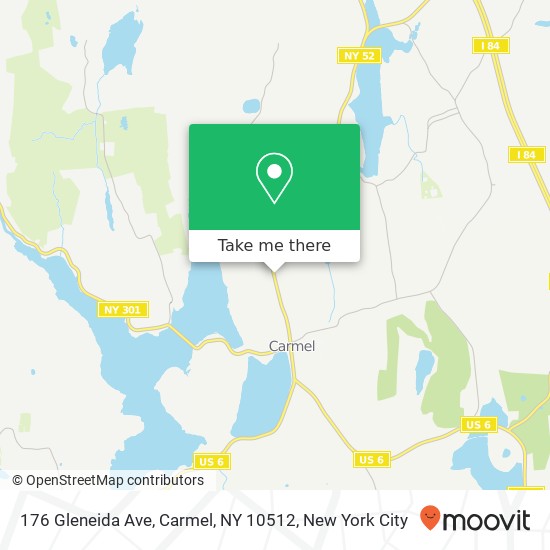 Mapa de 176 Gleneida Ave, Carmel, NY 10512
