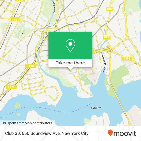 Mapa de Club 30, 650 Soundview Ave
