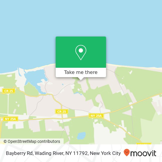 Mapa de Bayberry Rd, Wading River, NY 11792